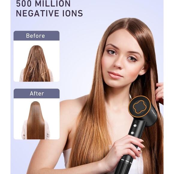 NWT Silver High-Speed Brushless Motor Negative Ionic Hair Dryer Diffuser Nozzle - Picture 6 of 9